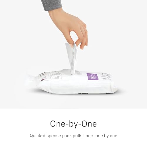 simplehuman Code N 100 Count Custom Fit Liners, Drawstring Kitchen Trash Bags, One-by-One Mess-Free Dispense, Extra Thick & Double Seamed, 50% PCR Plastic, 40-50 Liter / 10.6-13 Gallon, White