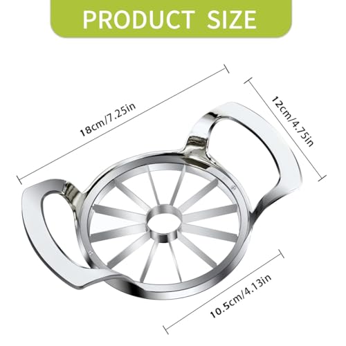 LIIGEMI Apple Slicer,12-Blade Extra Large Apple Corer, Heavy Duty Stainless Steel Apple Cutter and Divider,Easy to Use, Time-Saving.