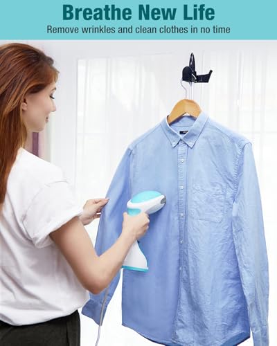 BEAUTURAL Steamer for Clothes, Portable Handheld Garment Fabric Wrinkles Remover, 30-Second Fast Heat-up, Auto-Off, Large Detachable Water Tank