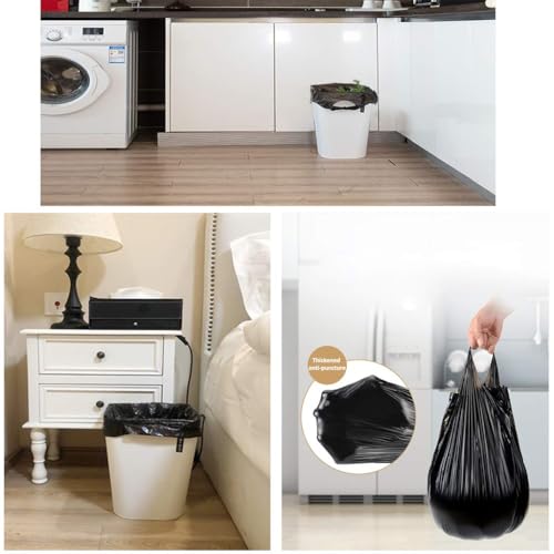 Small Trash Bags,5 Rolls 46x60 Cm 100 PCS 4 Gallon Garbage Bags, For Kitchen Bathroom Bedroom Office Use