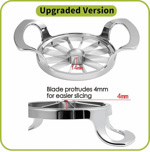 LIIGEMI Apple Slicer,12-Blade Extra Large Apple Corer, Heavy Duty Stainless Steel Apple Cutter and Divider,Easy to Use, Time-Saving.