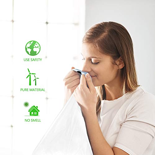 1.6 Gallon 96 Counts Small Drawstring Trash Bags by Teivio, Fit1.2,1.3,1.5 Gallon Bathroom Trash Can Bin Liners, 5-6 Liter Small Plastic Garbage Bags for home office kitchen, White