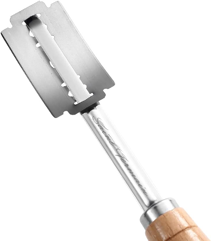 SAINT GERMAIN Premium Hand Crafted Bread Lame for Dough Scoring Knife, Lame Bread Tool for Sourdough Bread Slashing with 10 Blades Included with Replacement with Authentic Leather Protector Cover