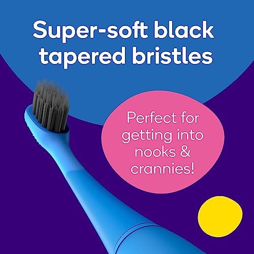 BURST Genuine Replacement Heads for Kids Electric Toothbrush (Blue/3 Pack) | Perfect Fit | Ultra Soft Bristles | 9 Months of Supply