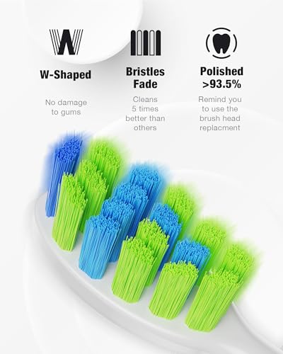 7AM2M Sonic Electric Toothbrush with 6 Brush Heads for Adults&Kids, One Charge for 120 Days, Wireless Fast Charge, 5 Modes, 40000VPM Powered Toothbrush, 2 Minutes Built in Smart Timer-Pink