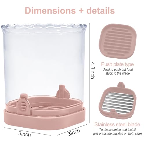 Strawberry Slicer:Fruit Slicer Cup Veggie Salad Speed Cutter for Strawberries Egg Banana Mushroom Cucumber Kiwi the Kitchen Portable Slicing Tool (Pink)