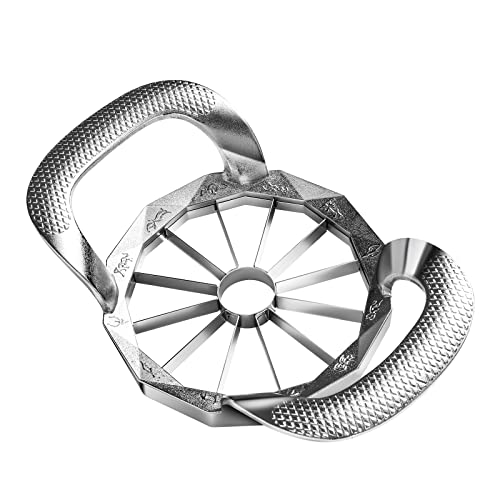 Apple Slicer, HEAVY DUTY Apple Corer, 12-Blade Stainless Steel Apple Cutter Divider Pitter ,Sturdy and Sharp