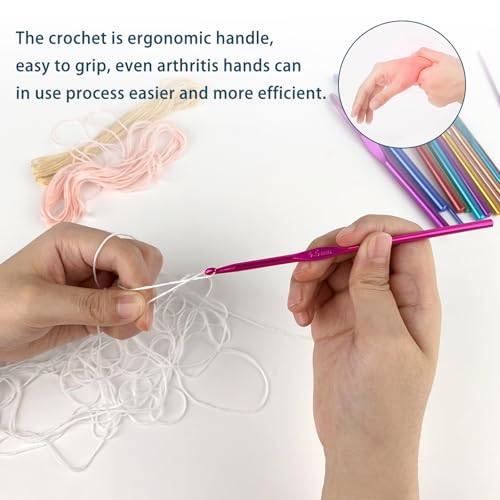 14PCS Aluminum Crochet Hooks Knitting Needles Craft Yarn 2.0mm/2.5mm/3.0mm/3.5mm/4.0mm/4.5mm/5.0mm/5.5mm/6.0mm/6.5mm/7.0mm/8.0mm/9.0mm/10.0mm