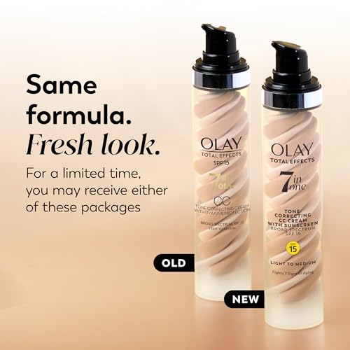 Olay Total Effects Tone Correcting Face Moisturizer with Sunscreen SPF 15, Light to Medium 1.7 Ounces