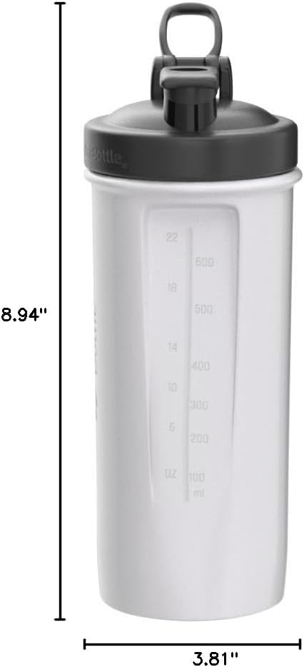 BlenderBottle Classic V2 Shaker Bottle Perfect for Protein Shakes and Pre Workout, 28-Ounce, Clear/Black