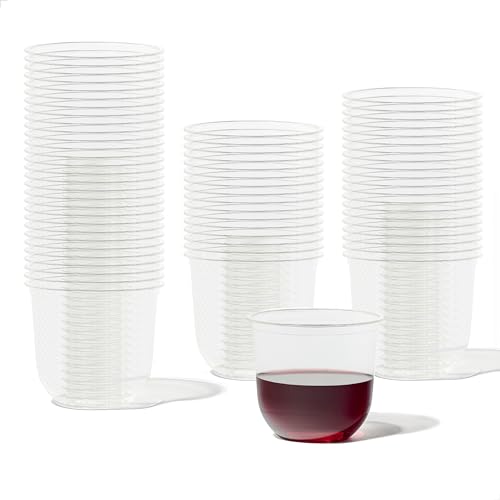 TOSSWARE NATURAL Arc - Plant Based Clear Cold Cups 12 oz - Plastic Alternative for Parties, Bachelorettes, Weddings - Recyclable - Set of 50