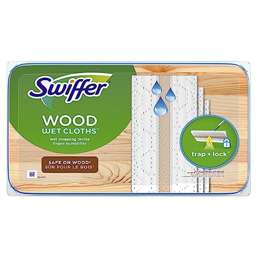Swiffer Heavy Duty Mop Wet Multi-Surface Cloth Refills for Floor Mopping and Cleaning, Hardwood Floor Cleaner, 20 count