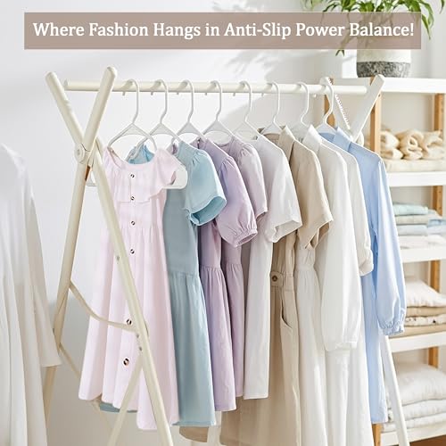 Utopia Home - Plastic Hangers 50 Pack - Space Saving Clothes Hanger - Durable and Strong Closet Organizers and Storage Makes It Ideal Stocking Stuffers or Apartment or Dorm Room Essentials (White)