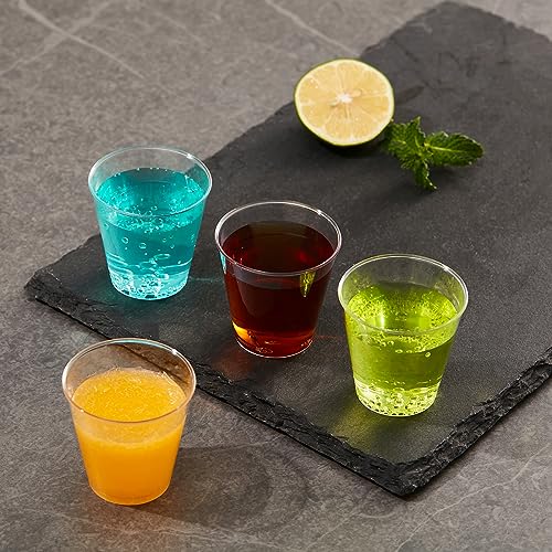 1 OZ 500 Pack Plastic Shot Glasses, Disposable Cups, 1 Ounce Tasting Cups Party Cups Perfect for Whiskey, Wine Tasting, Food Samples, and Parties