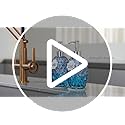 MALACHI Glass Soap Dispenser, 304 Rustproof Stainless Steel Pump, Refillable Multi‑use for Hand Soap, Dish Soap, Body Wash, Shampoo, Baby Wash for Bathroom Kitchen & Commercial