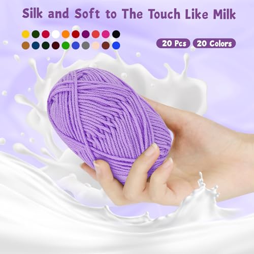 Katech Crochet Kit for Beginners, Beginner Crochet Kit for Adults-Crochet Kits Includes Crochet Hooks Knitting Bag Crochet Yarn for Crocheting Instruction Knitting Kit Crochet Supplies Gift