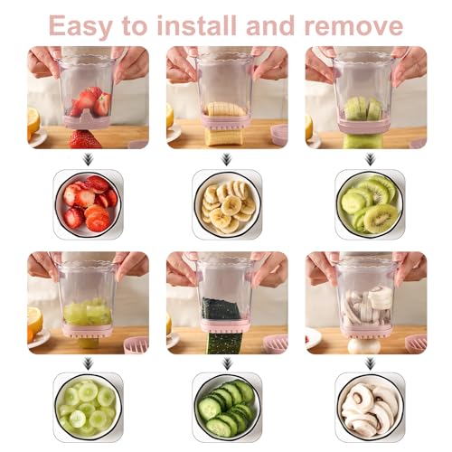 Strawberry Slicer:Fruit Slicer Cup Veggie Salad Speed Cutter for Strawberries Egg Banana Mushroom Cucumber Kiwi the Kitchen Portable Slicing Tool (Pink)