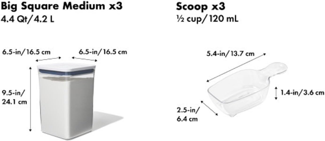 OXO New Good Grips 6-Piece POP Container Bulk Set