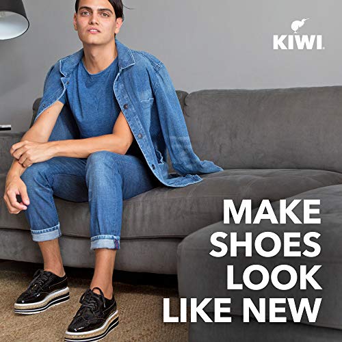 KIWI Shoe Shine Kit, Black - Gives Shoes Long-Lasting Shine and Protection (2 Tins, 1 Brush, 1 Dauber and 1 Cloth)
