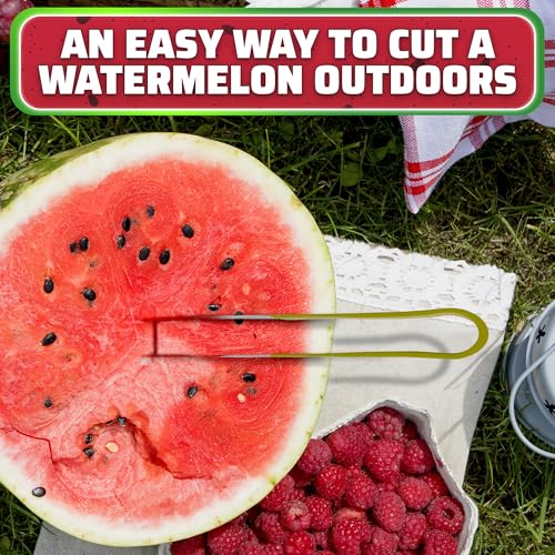 2-in-1 Watermelon Cutter Slicer Tool – Create Clean 1" Cubes & Slices with Watermelon Slicer for Cutting & Serving – Stainless Steel Fruit Cutter Kitchen Gadget for BBQ, Picnic, Camping & Snack Prep
