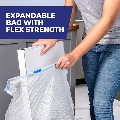 Hefty Ultra Strong 13 Gallon Trash Bags, Tall Kitchen Trash Bags 13 Gallon Size, Resist Leaks, Punctures, and Rips, Continuous Odor Control, White, Fabuloso Lemon Scent, 80 Bags