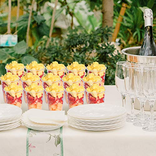 Turbo Bee 7oz Plastic Cups 300 Pack, Disposable Clear Party Cups for Home, School, Office & Events | Small Transparent Tumblers for Drinks, Samples & Commercial Use