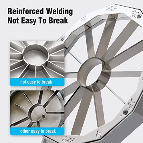Apple Slicer, HEAVY DUTY Apple Corer, 12-Blade Stainless Steel Apple Cutter Divider Pitter ,Sturdy and Sharp