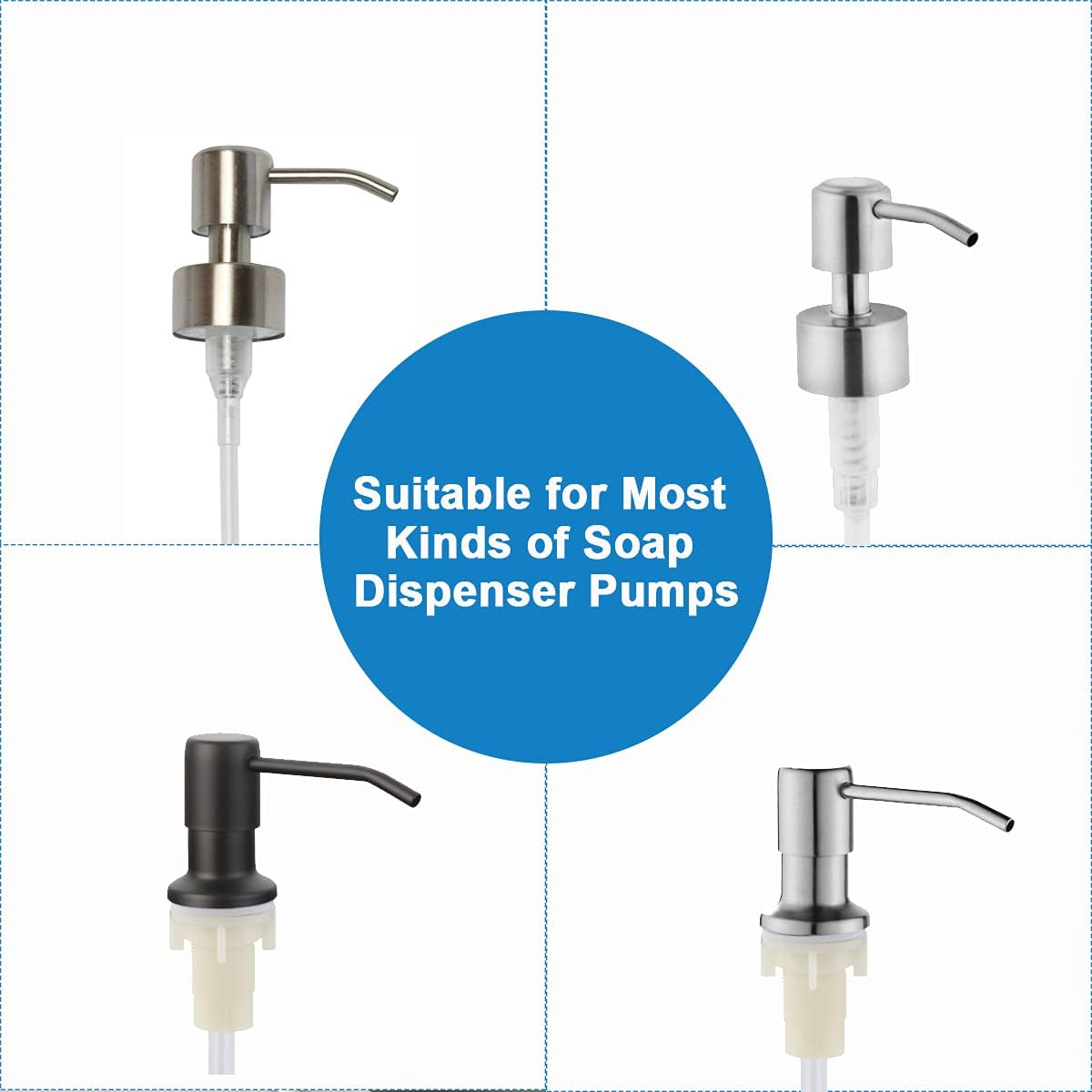 Sink Soap Dispenser Extension Tube Kit with Upgraded Check Valve, 47" Under Counter Soap Dispenser Tube for Kitchen Sink, Fit Most Soap Containers, Strong Suction, No More Tiny Bottle Daily Refills