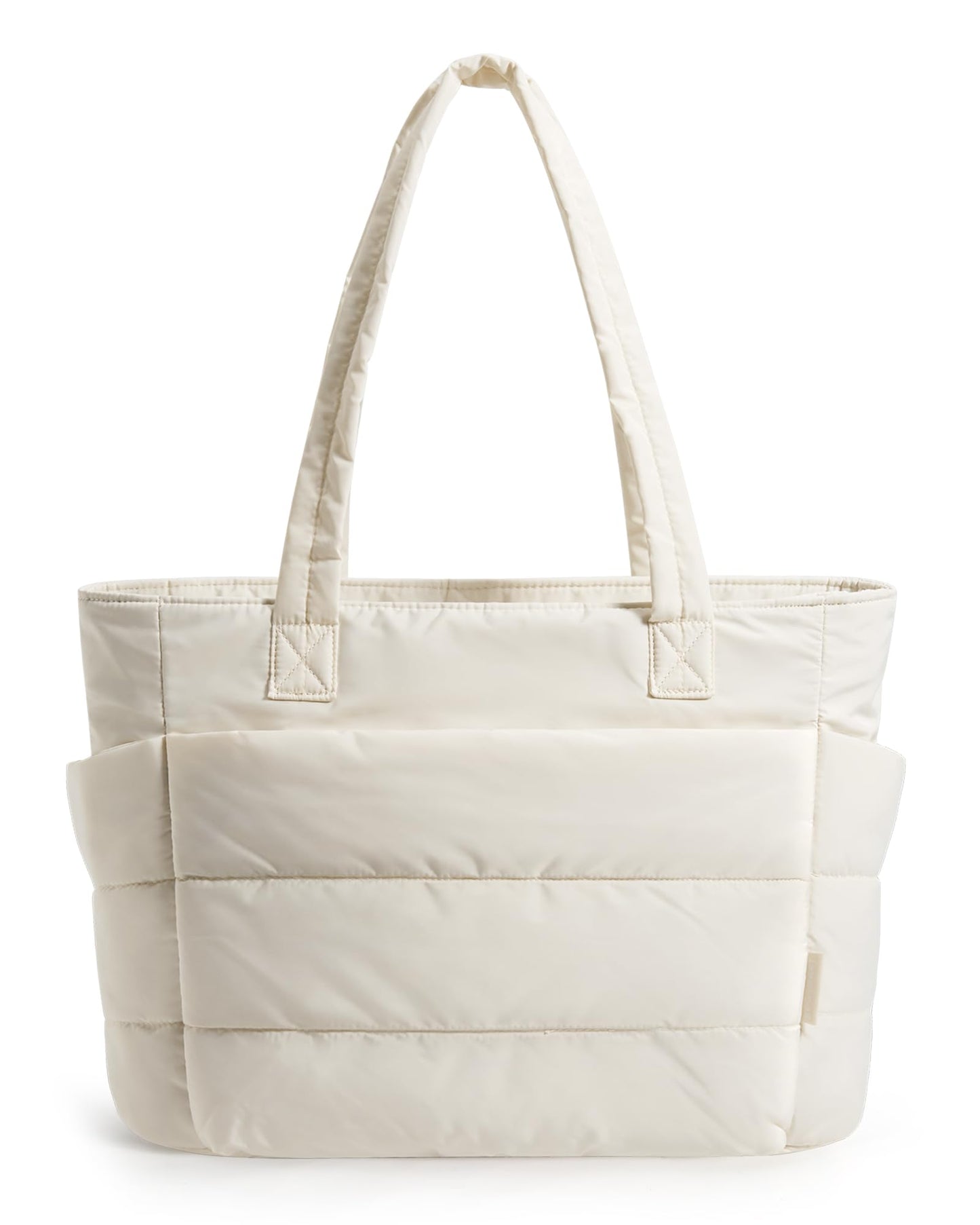BAGSMART Tote Bag for Women, Lightweight Puffy Tote Bag with Compartments Shoulder Bag Handbag for Travel, Work, Gym | Lightweight, Puffy, Quilted, for Travel, Work
