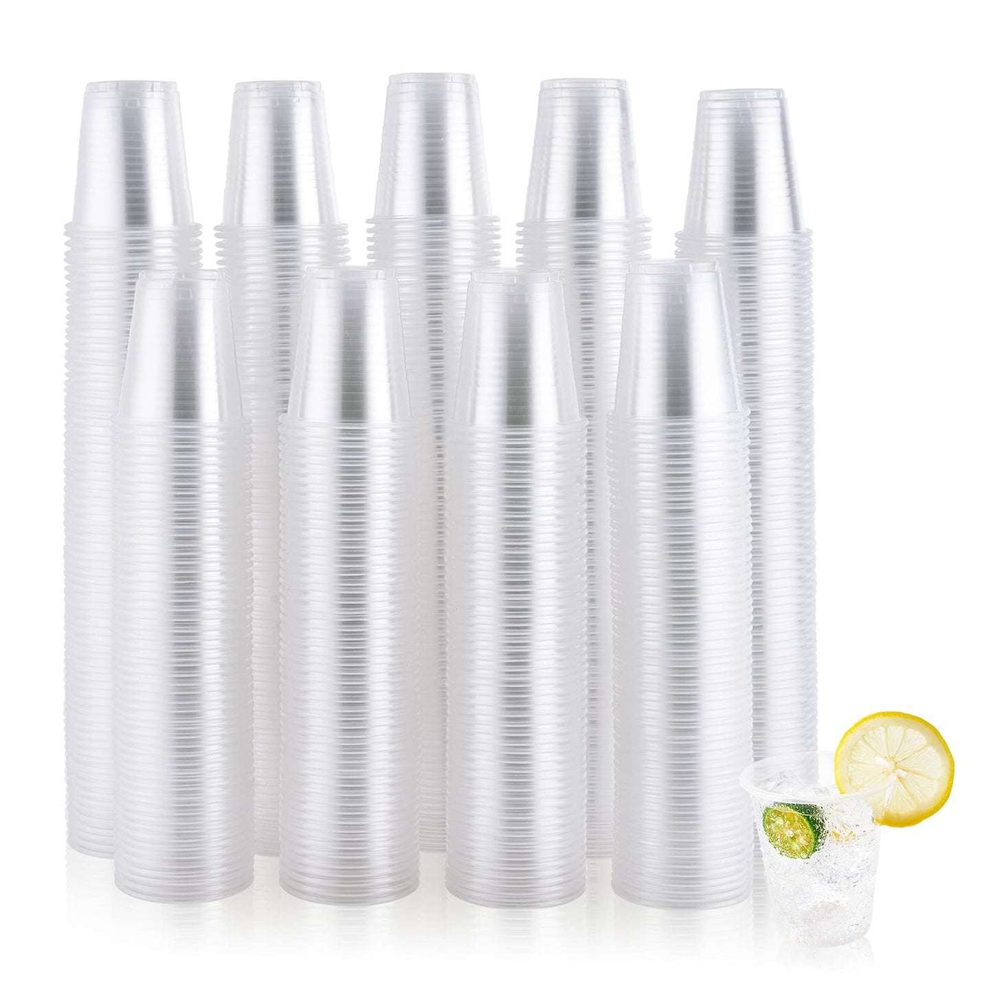 JOLLY CHEF πππ ππππ€ 5 oz Clear Plastic Cups,5 Ounce Disposable Cups for Picnic, BBQ, Travel, Halloween, Christmas Parties and Events