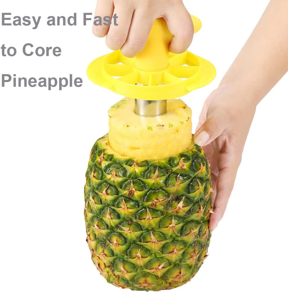 SameTech Easy Kitchen Tool Stainless Steel Fruit Pineapple Peeler Corer Slicer Cutter