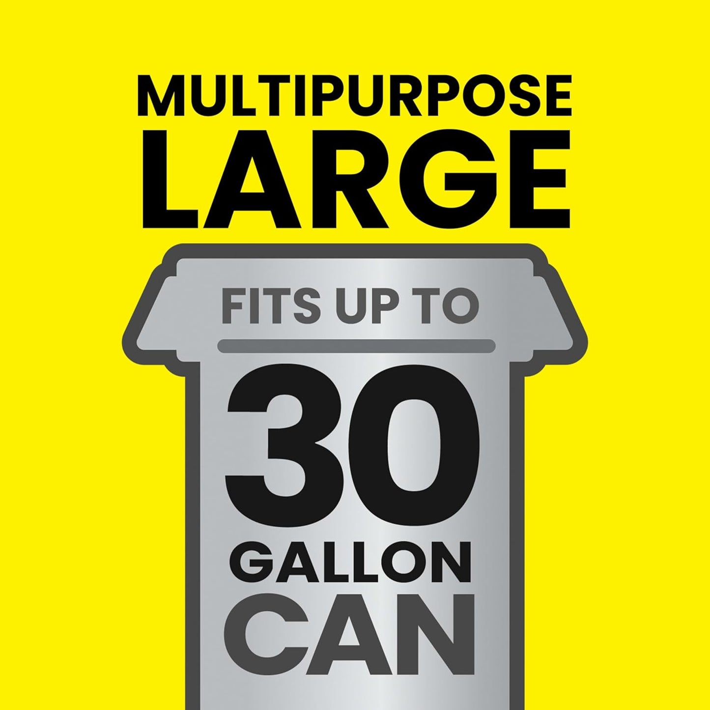 Glad Large 30 Gallon Trash Bags, Unscented Heavy Duty Garbage Bags, Forceflex with Drawstring, 50 Count (Packaging May Vary)