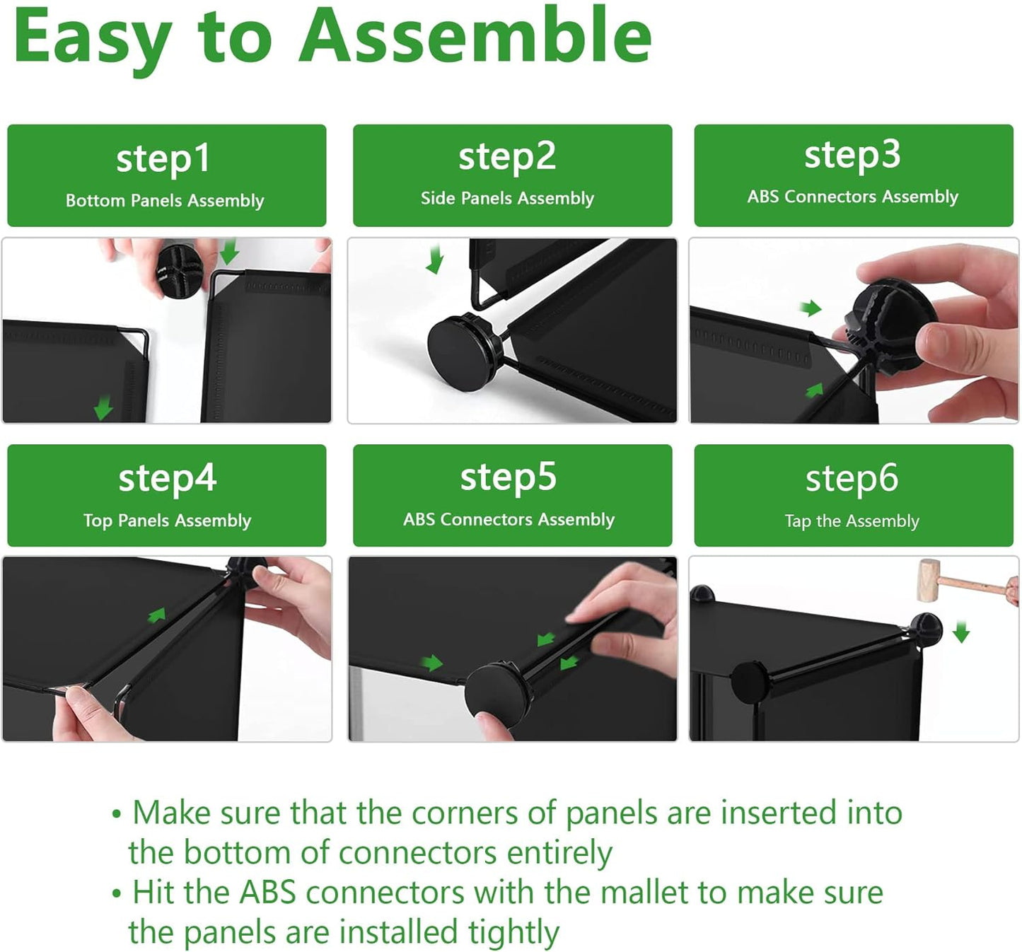 C&AHOME Cube Storage Organizer, 16-Cube Shelves Units, Plastic Storage Cubes, DIY Closet Organizer, Modular Closet Storage Shelves Ideal for Home, Bedroom, 48.4" L × 12.4" W × 48.4" H Black SUM3016H