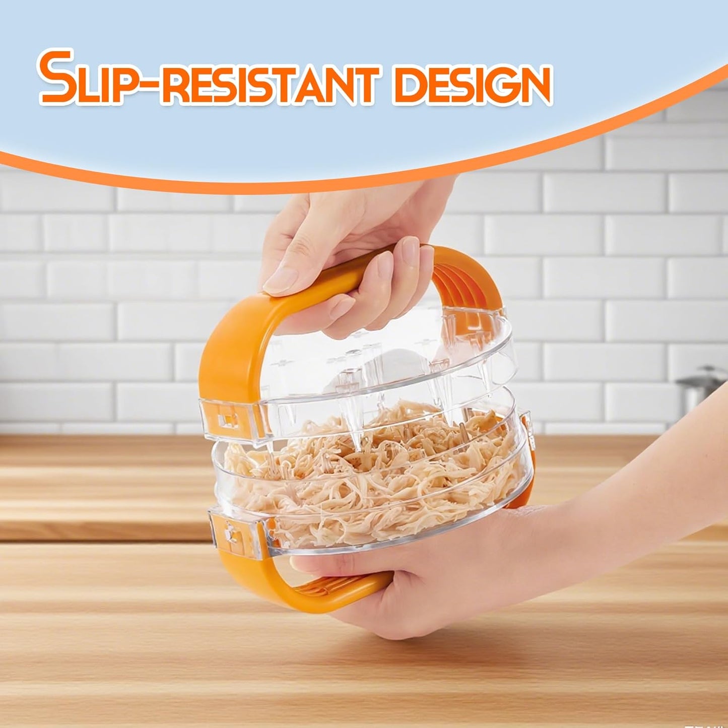 Chicken Shredder - Chicken Breast Shredder Tool Twist, Clear Meat Grinders Shredder Tool Twist for Pork Beef Chicken - BPA Free