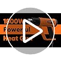 SEEKONE Heat Gun 1800W Heavy Duty Fast Heat Hot Air Gun Kit with 752℉&1112℉(400℃-600℃) Dual-Temperature Settings and 4 Nozzles with Overheat Protection for Crafts, Shrinking PVC, Stripping Paint