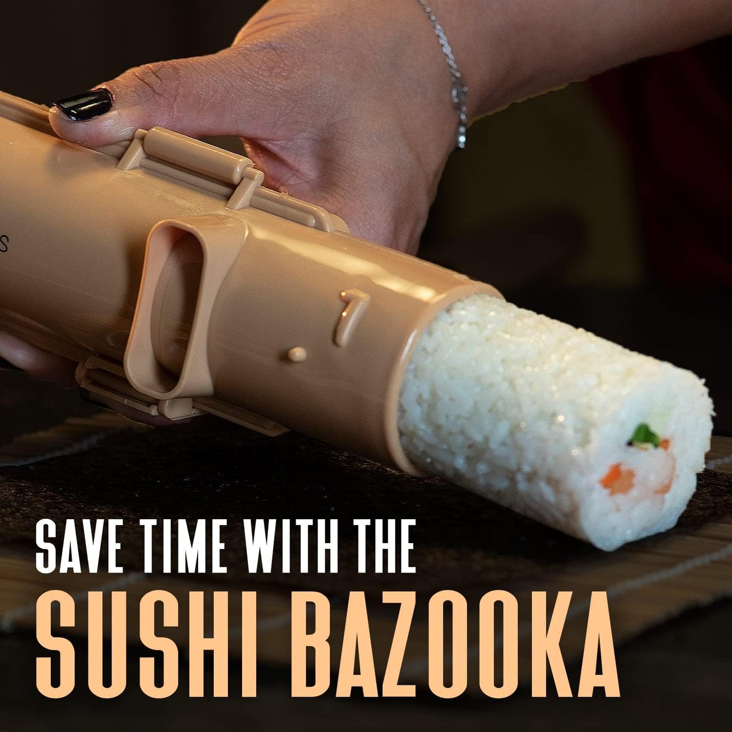 Alas Complete 20 Piece Sushi Making Set - Kit for Beginners & Pros with Knife, 2 Mats, Rice Bazooka and Dipping Plate