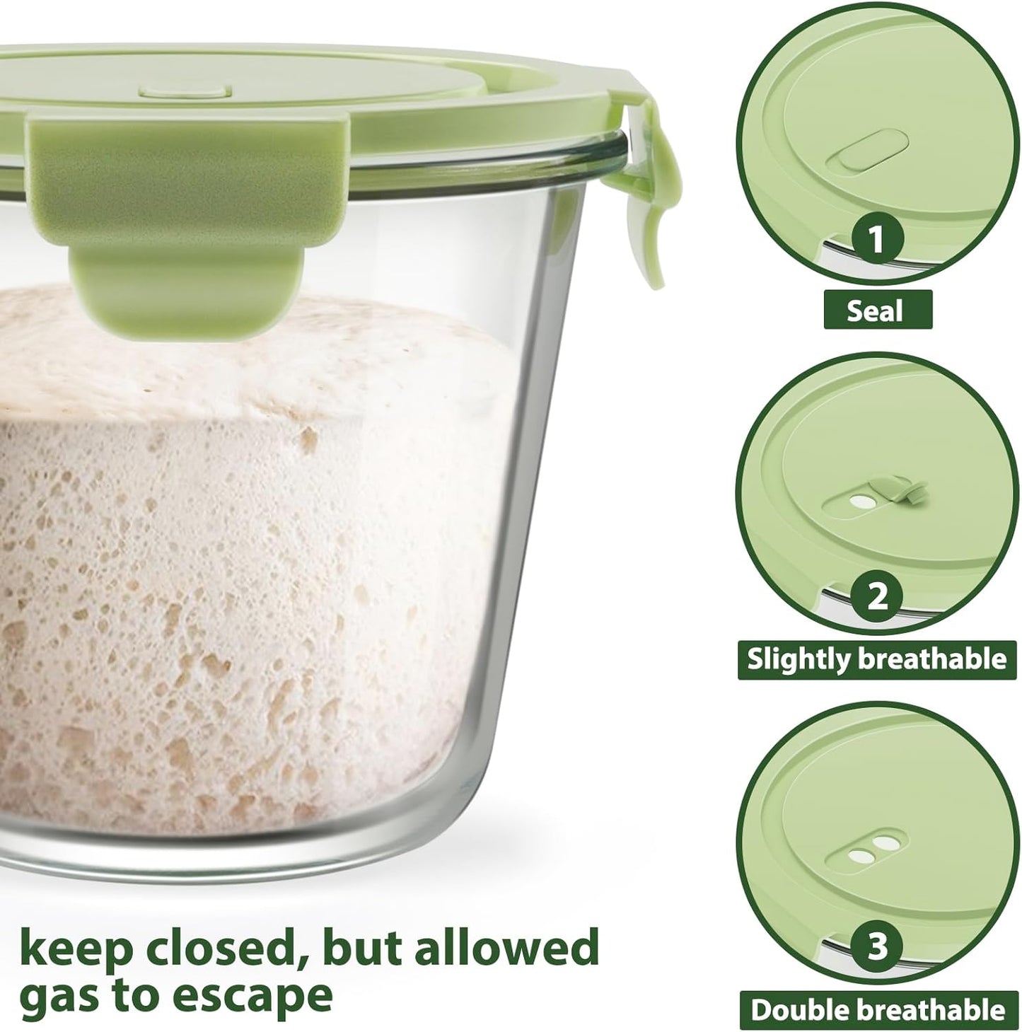 Freshmage 23oz Glass Meal Prep Containers with Lids, Airtight 3-Cup Glass Storage Containers Set, Heat-Resistant BPA-Free for Soup, Leftover, Microwave, Dishwasher, Fridge and Freezer Safe (4 Packs)