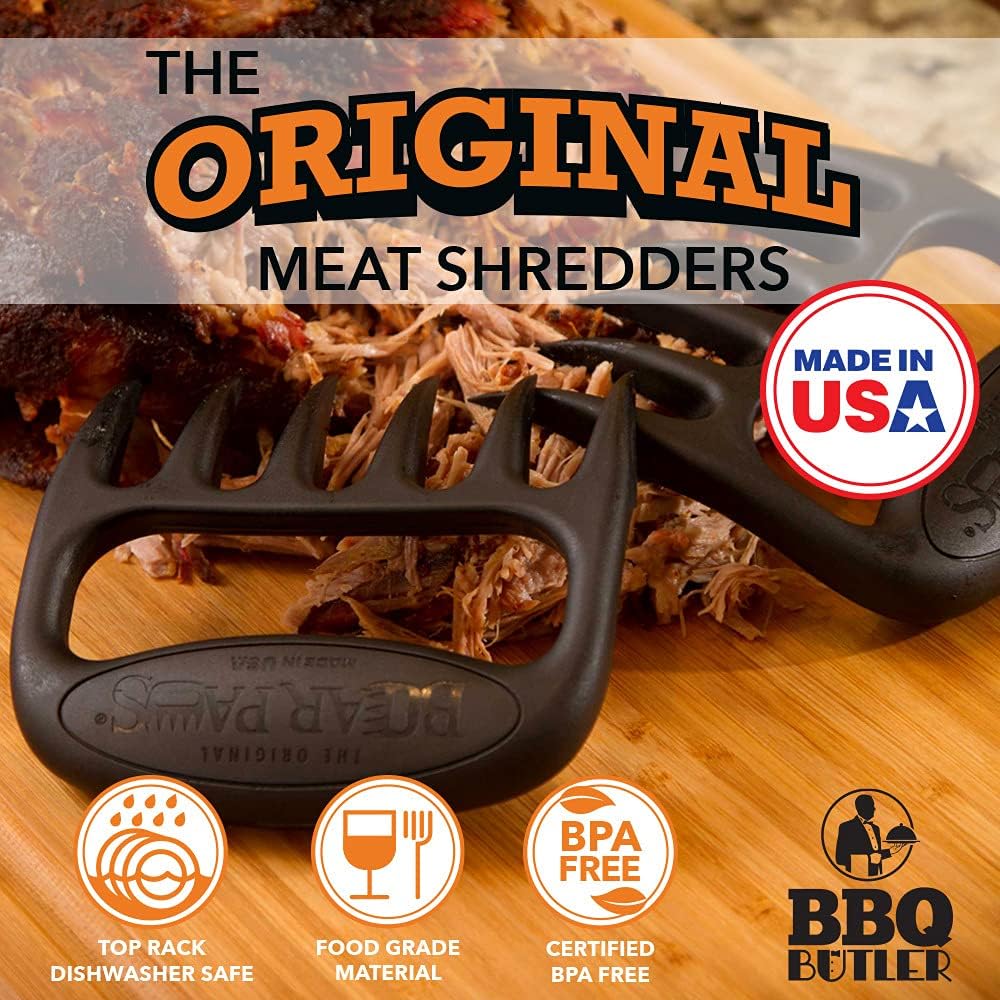 Bear Paws Meat Claws - The Original BBQ Meat Shredder Claws for Pulled Pork, USA Made - Easily Lift, Shred, Pull and Serve Pork, Chicken, Brisket and Turkey - Valentine’s Day Gifts for Men (Teal)