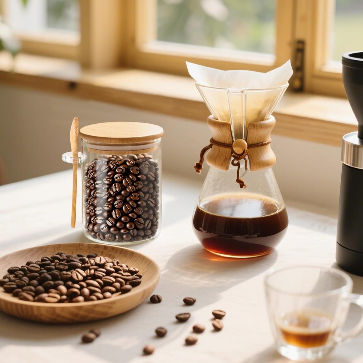 6 Pack Overnight Oats Containers with Lids and Spoons, 16oz Glass Jars with Bamboo Lids, Airtight Meal Prep Yogurt Containers for Breakfast, Parfait, Salad, Chia Pudding