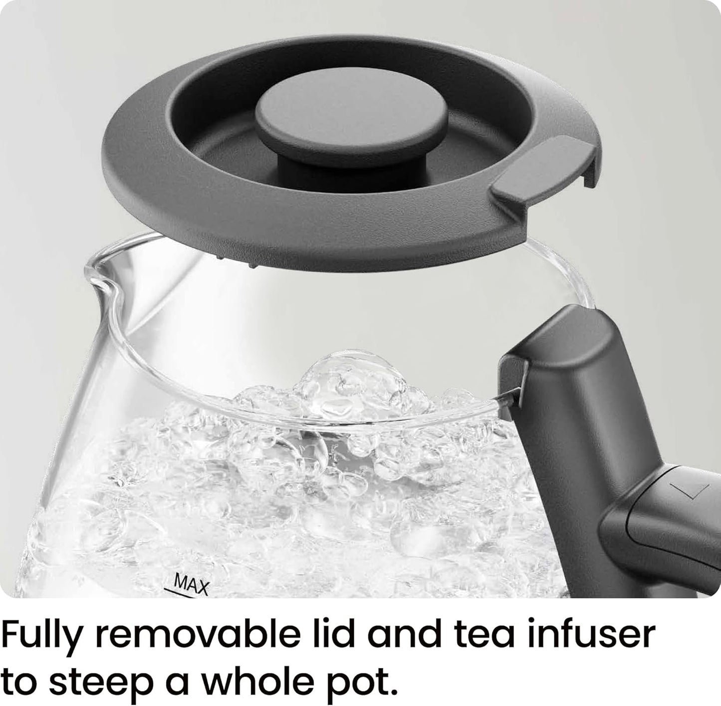 Chefman Electric Kettle with Tea Infuser, Compact 1L (4 Cups), 1500W, Removable Lid for Easy Cleaning, Boil-Dry Protection, Stainless Steel Filter, BPA Free, Auto Shut Off, Small Electric Tea Kettle