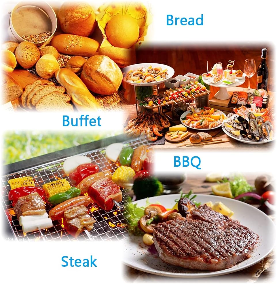 2 Pcs 10 Inch Scissor Food Tongs,Stainless Steel Kitchen Tongs Serving Tong with Comfort-Grip Handle for Cooking,Barbecue,Grilling,Heavy Duty Buffet Pliers