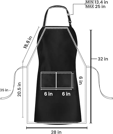 Utopia Kitchen 10 Pack Bib Apron Adjustable with 2 Pockets, Water and Oil Resistant, Cooking Kitchen Chef Apron for Women Men