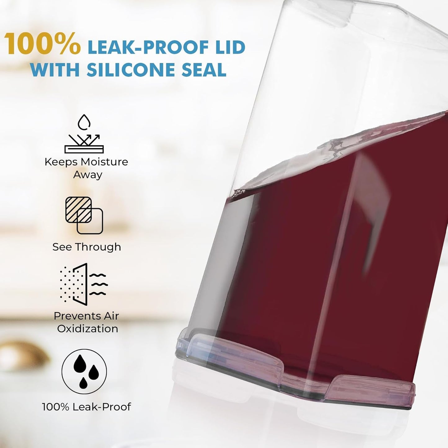 Shazo 2 PC (9.5L | 321 Oz) Extra Large Bulk Food Storage Containers with Airtight Lids for Flour, Sugar, Rice, Cereal & Pasta - Leakproof, BPA-Free Plastic Canisters for Kitchen & Pantry Organization