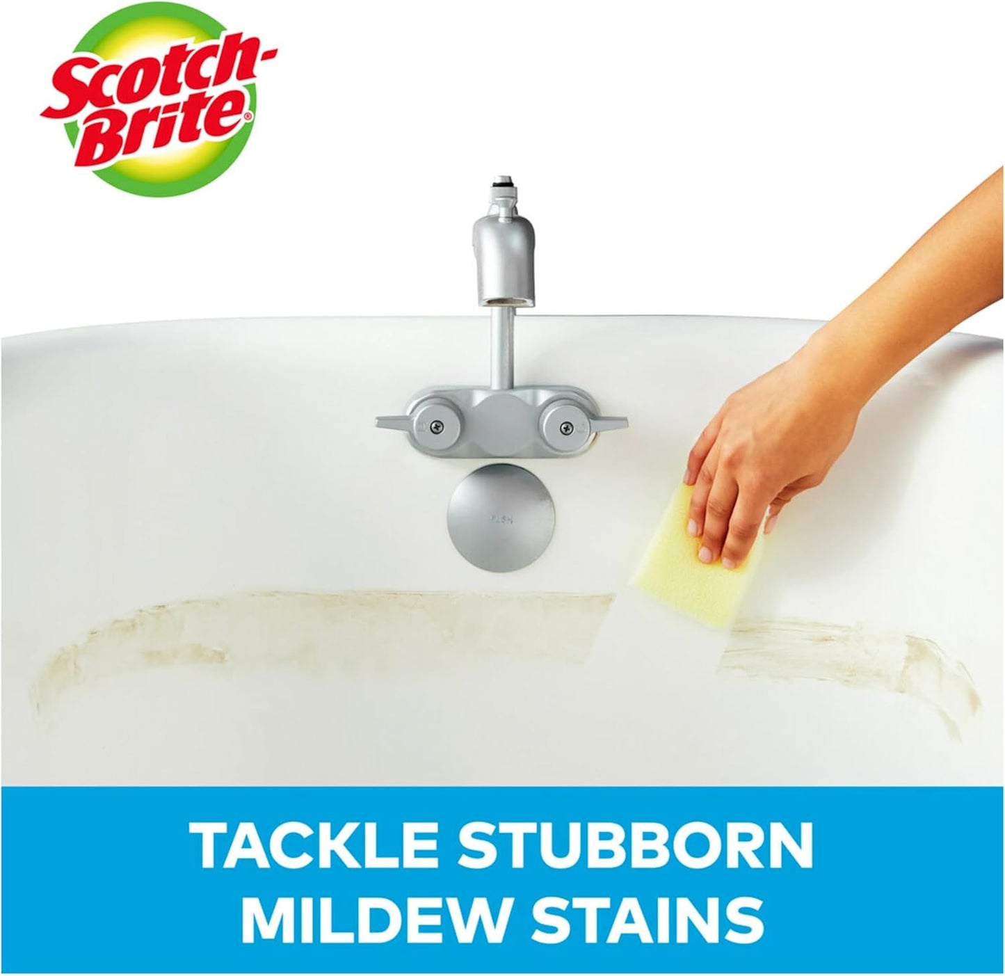 Scotch-Brite Dobie Pads, Dobie Sponge for All Purpose Cleaning of Kitchen, Bathroom, and Household, Non Scratch Dobie Cleaning Pads Safe for Non-Stick Cookware, 12 Dobie Pads