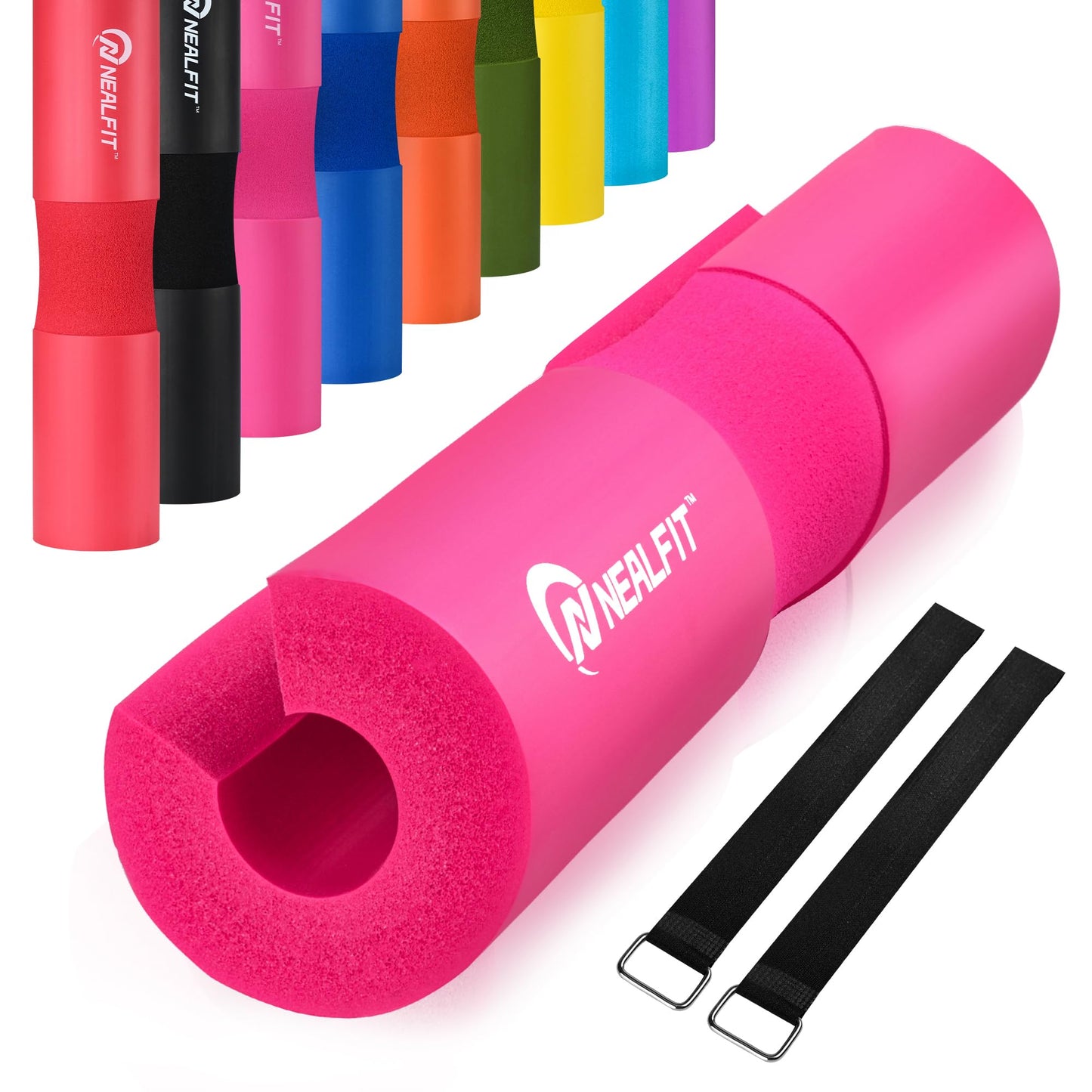 NEALFIT Barbell Pad Squat Pad for Squats—Squat Bar Pad—Great for Weightlifting,Lunges and Hip Thrusts—Foam Sponge Pad—Fit Standard and Olympic Bars Perfectly