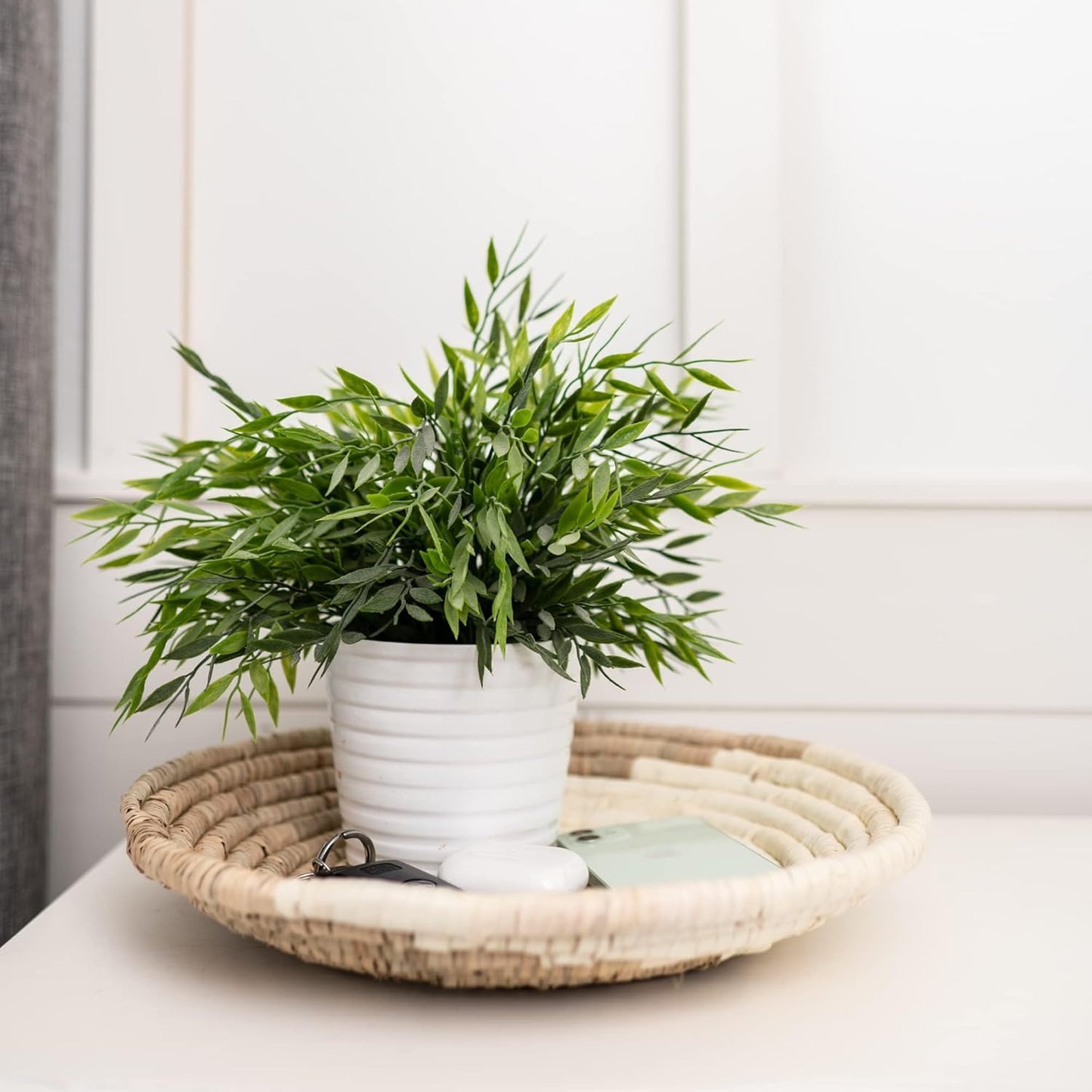 Hanging Woven Wall Basket Set - 7 Unique Handcrafted Seagrass Baskets for Boho, Farmhouse & Rustic Wall Decor, Table Settings & More - Ready to Hang with Nails & Marking Pencil Included