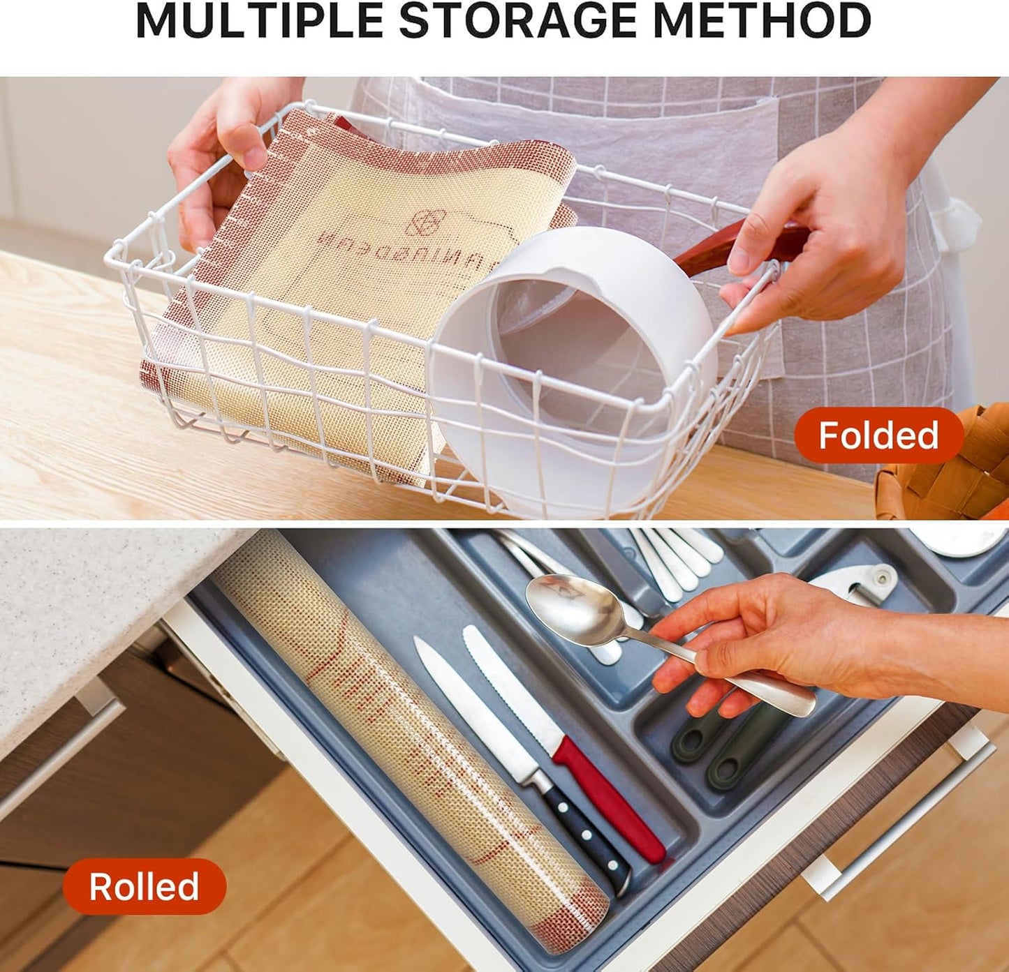 26x16 Inch Extra Thick Silicone Baking Mat with Measurements, Non-slip and Reusable - For Cookies, Bread, Pastry