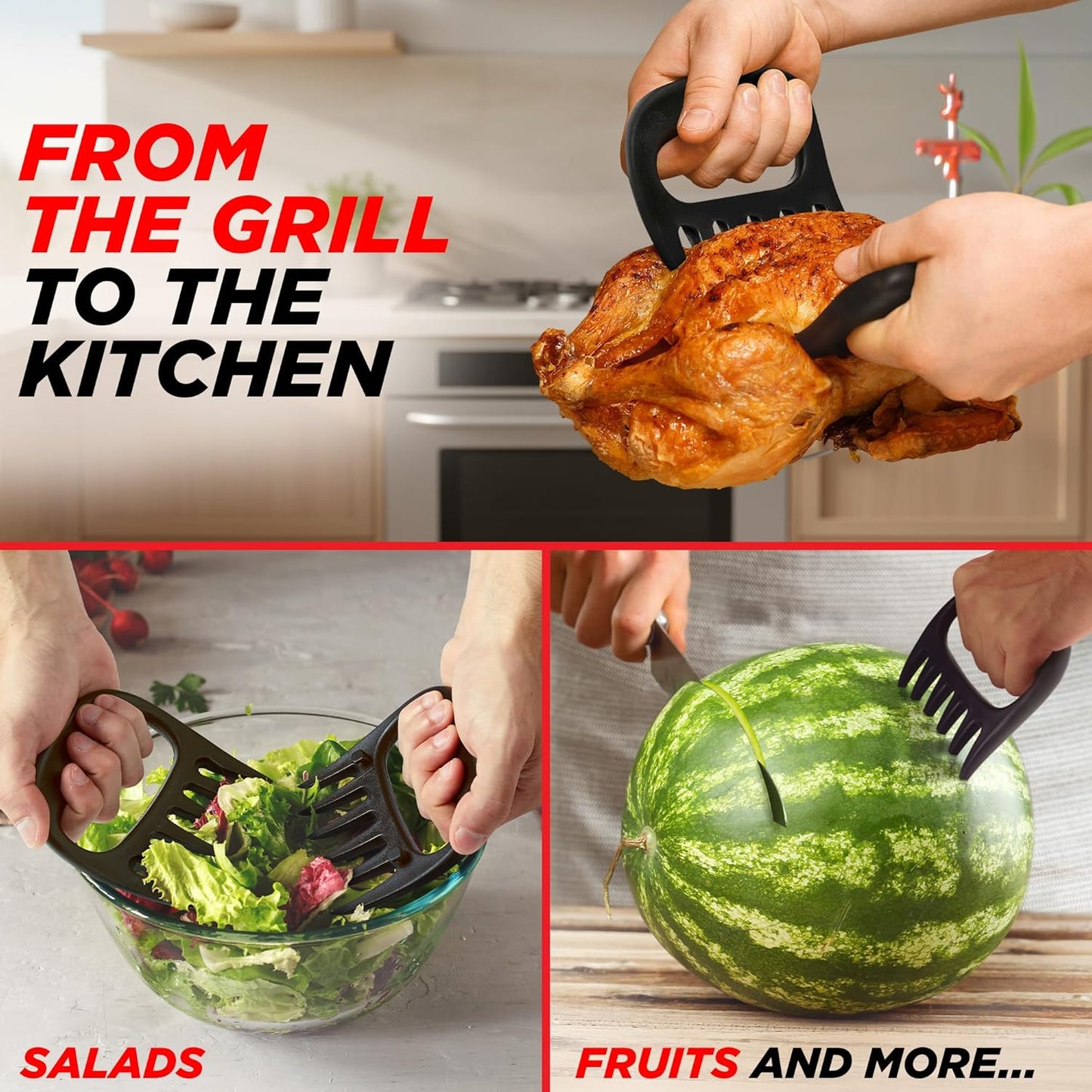 Alpha Grillers Meat Shredder Claws - Grilling and Smoker Accessories Gifts for Men Valentines Day Gifts for Him