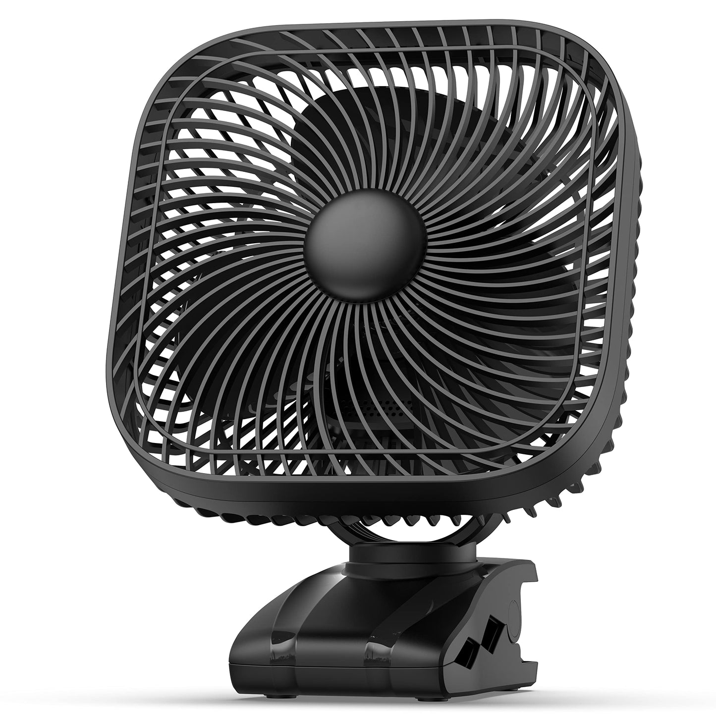 Rechargeable Portable Fan with Light, 8-inch Battery Operated Clip on, 20000mAh 78 Hours Work Time, Quiet, Strong Airflow USB, 4 Speeds Personal, Ideal for Outdoor Camping Hurricane