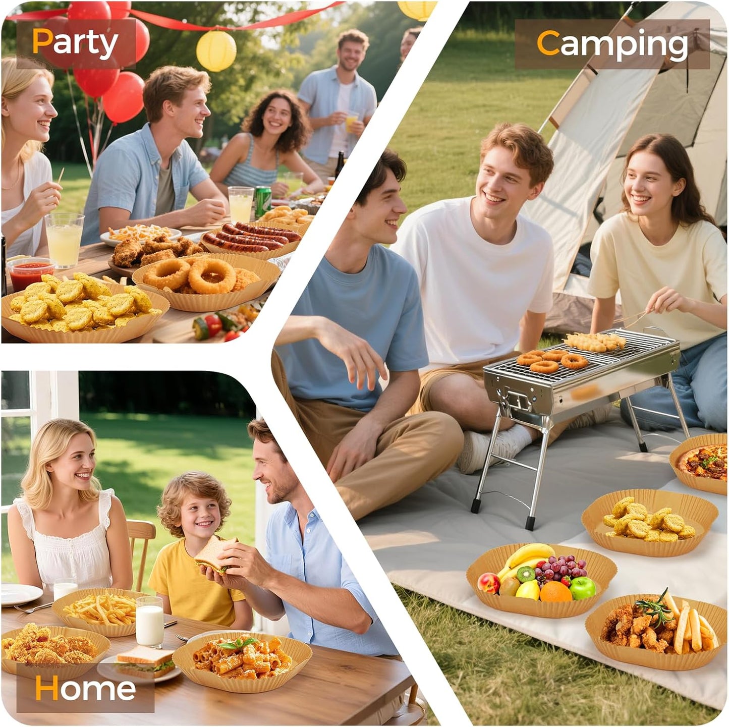 400 Pcs Air Fryer Liners Disposable, 8" Square Heavy-Duty Parchment Paper for 5-8 qt Airfryer Basket, Non-Stick & Grease-Proof Baking Liner for Oven Pan